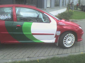 Peugeot 307 Takács G. Rally autó matricázás, autó matricázás