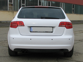 Audi A3 fényes fehér karosszéria fóliázás, üveghatású tető karosszéria fóliázás 8