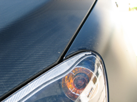 Peugeot 307 SW gyöngyházfehér karosszéria fóliázás, matt fekete karosszéria fóliázás, karbon karosszéria fóliázás 12